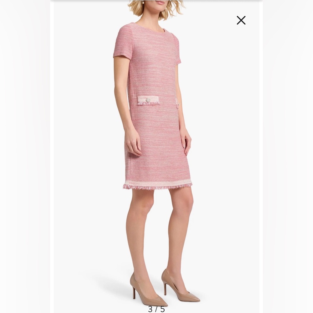 Misook Dusty Pink Tweed Shift